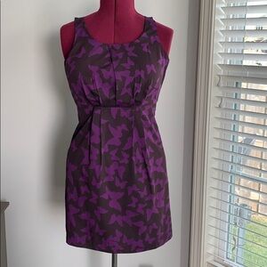 Loft Butterfly purple Dress